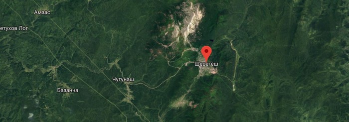 Шерегеш на карте